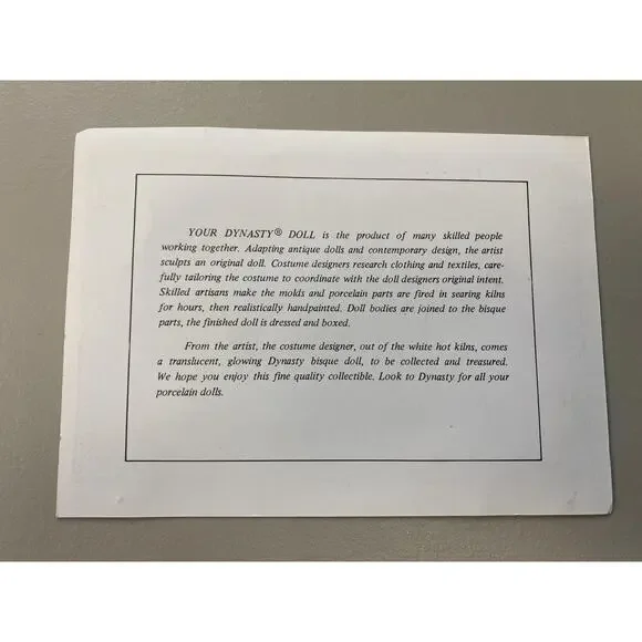 Vintage Little Debbie 30th Anniversary Porcelain Doll 1990 COA Dynasty Dolls 90s - Picture 4 of 14